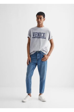 تی شرت لاجورد مردانه مانگو 47025935