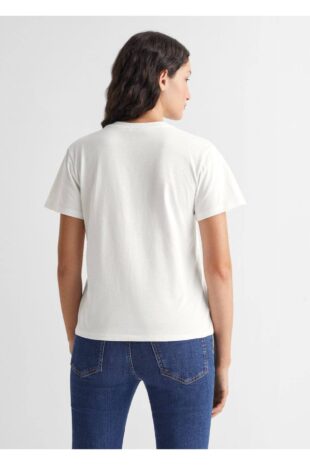 تی شرت سفید زنانه مانگو 57005979