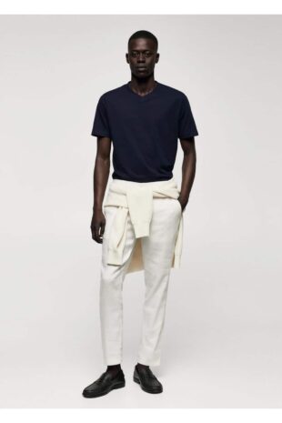 تی شرت لاجورد مردانه مانگو 57010794