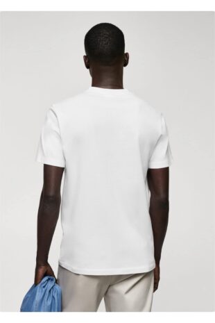 تی شرت آبی مردانه مانگو 57010794