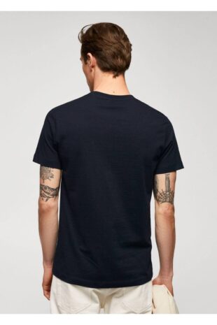 تی شرت لاجورد مردانه مانگو 57010795