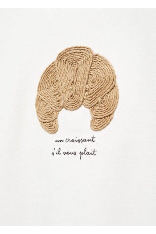 تی شرت سفید دخترانه مانگو 57016314