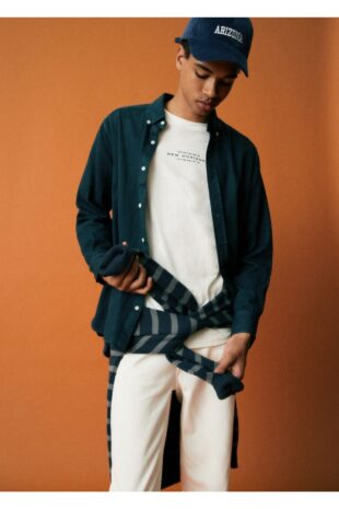 پیراهن سفید مردانه مانگو 57014020