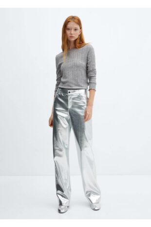 تی شرت خاکستری زنانه مانگو 57098266