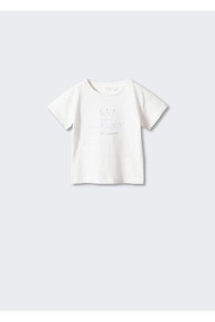 تی شرت سفید دخترانه مانگو 57023266