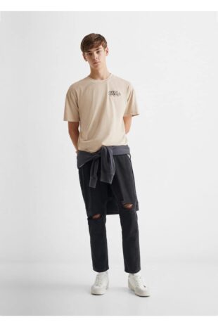 پیراهن بژ مردانه مانگو 57044031