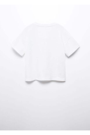 تی شرت سفید دخترانه مانگو 57073273