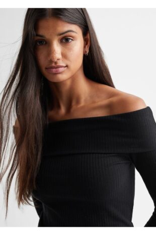 تی شرت سیاه زنانه مانگو 57004031