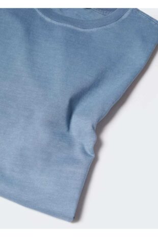 پیراهن آبی مردانه مانگو 47003669