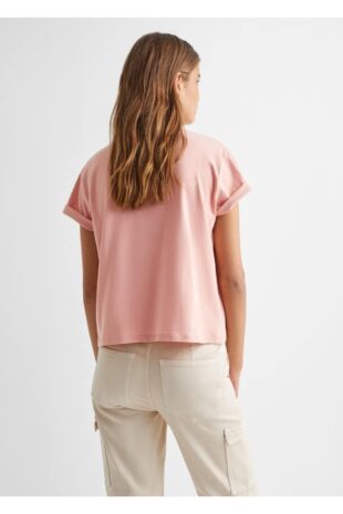 تی شرت صورتی زنانه مانگو 57002889