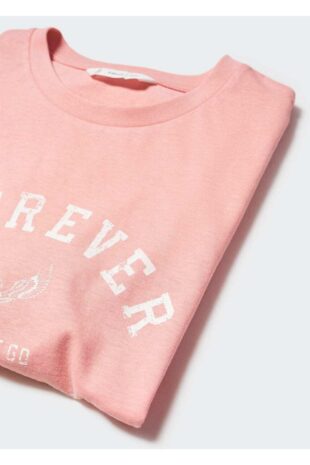 تی شرت صورتی زنانه مانگو 57002889