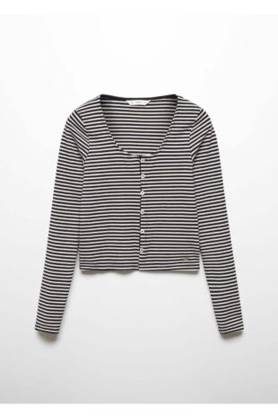 تی شرت سیاه زنانه مانگو 57026724