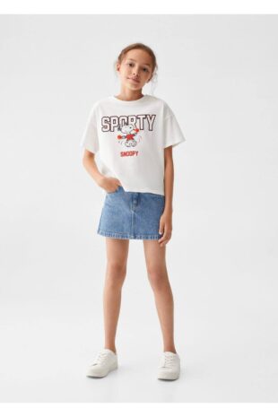 تی شرت سفید دخترانه مانگو 57042522