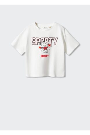 تی شرت سفید دخترانه مانگو 57042522