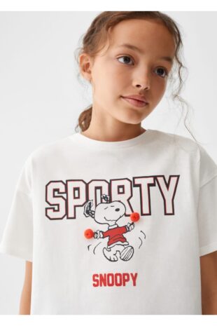 تی شرت سفید دخترانه مانگو 57042522