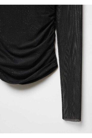 تی شرت سیاه زنانه مانگو 57067732