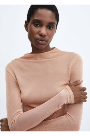 تی شرت صورتی زنانه مانگو 57009107