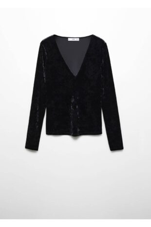 تی شرت آبی زنانه مانگو 57019117