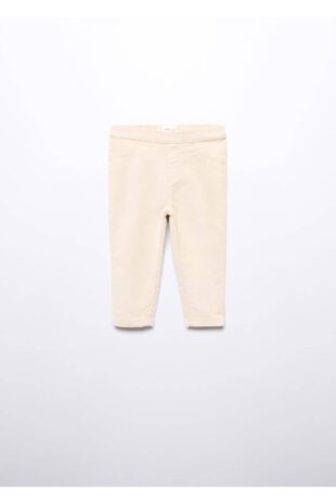 شلوار بژ فاق نرمال دخترانه مانگو 57096310