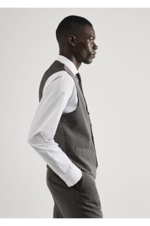 کت خاکستری مردانه مانگو 57010678