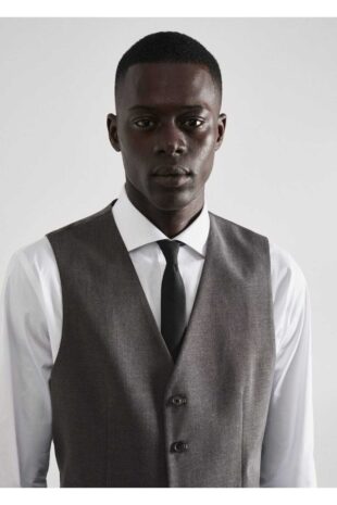 کت خاکستری مردانه مانگو 57010678