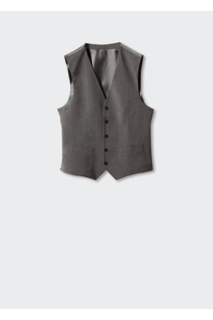 کت خاکستری مردانه مانگو 57010678