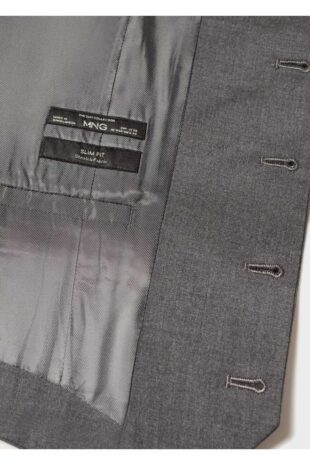 کت خاکستری مردانه مانگو 57010678