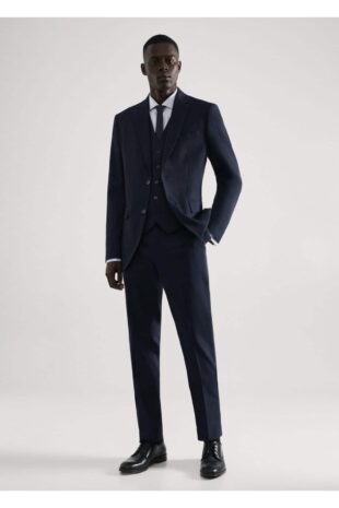 کت لاجورد مردانه مانگو 57040677