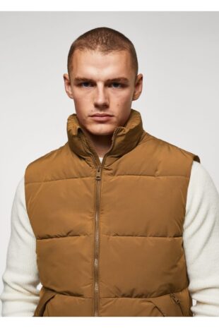 کت قهوه ای مردانه مانگو 57076709