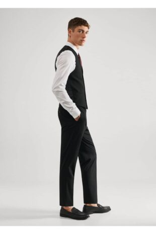 کت سیاه مردانه مانگو 57040664