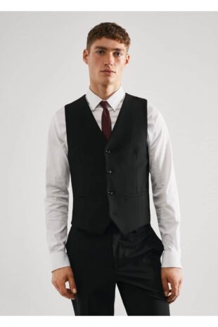 کت سیاه مردانه مانگو 57040664