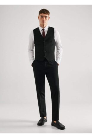 کت سیاه مردانه مانگو 57040664