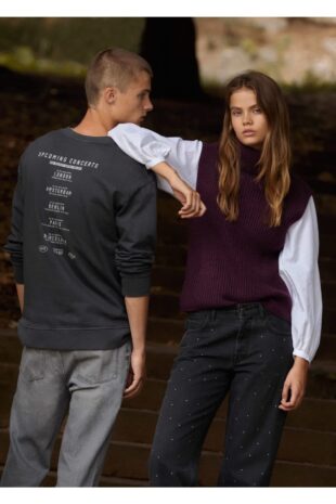 بافت بنفش زنانه مانگو 57024760