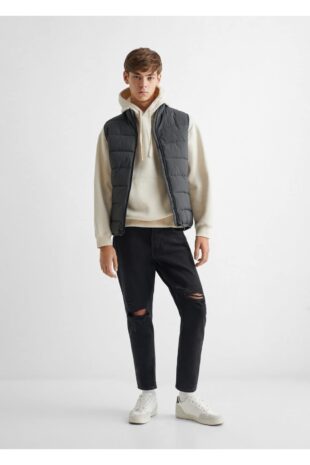 کت سیاه مردانه مانگو 57045134