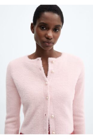 ژاکت صورتی زنانه مانگو 57079087