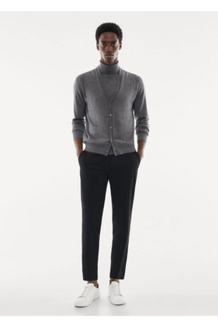 بافت خاکستری مردانه مانگو 57094761