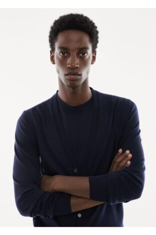 بافت لاجورد مردانه مانگو 57094761