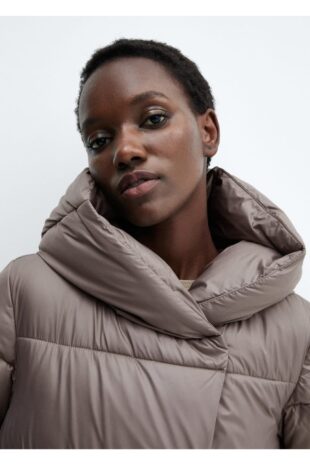 کت قهوه ای زنانه مانگو 57059080