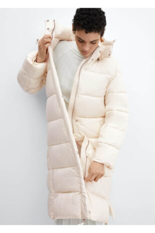پالتو سفید زنانه مانگو 57069079
