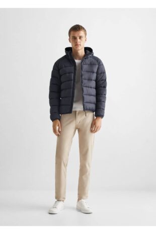 کت خاکستری مردانه مانگو 57055133