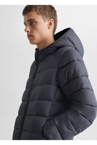 کت خاکستری مردانه مانگو 57055133