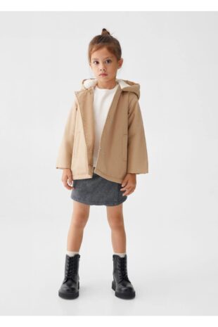 پالتو بژ دخترانه مانگو 57064385