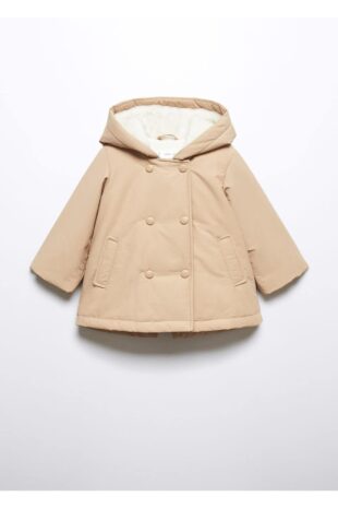 پالتو بژ دخترانه مانگو 57064385