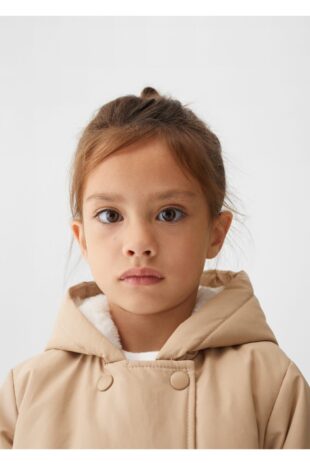 پالتو بژ دخترانه مانگو 57064385