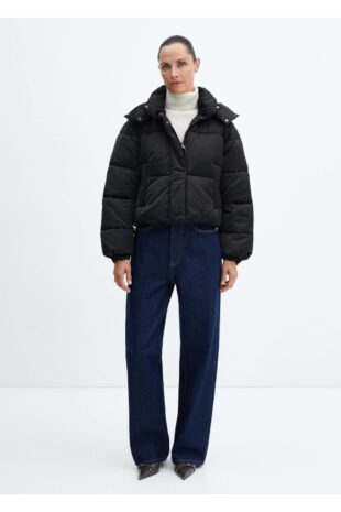 پالتو سیاه زنانه مانگو 57028268