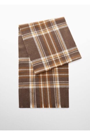 شال گردن قهوه ای مردانه مانگو 57036000