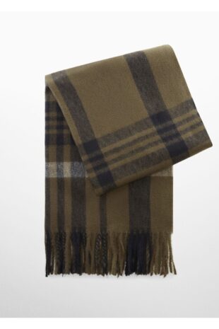 شال گردن خاکی مردانه مانگو 57007719