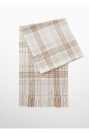 شال گردن خاکستری مردانه مانگو 57077716