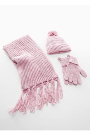 کلاه لبه دار بنفش دخترانه مانگو 57016001