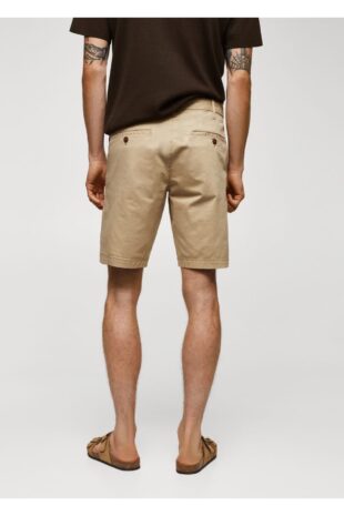 شلوار بژ فاق نرمال مردانه مانگو 57065957